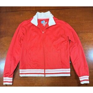 Y2K Lee N-LINE Red Track Jacket Stripe Rib Size M  Unisex VF Imagewear